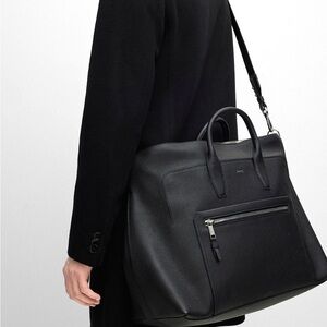 Boss Grained Leather Duffle Bag